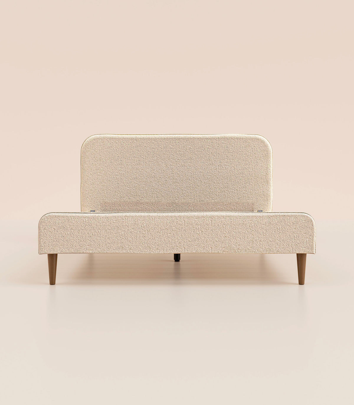 Lit scandi Beige Bouclé-Standard