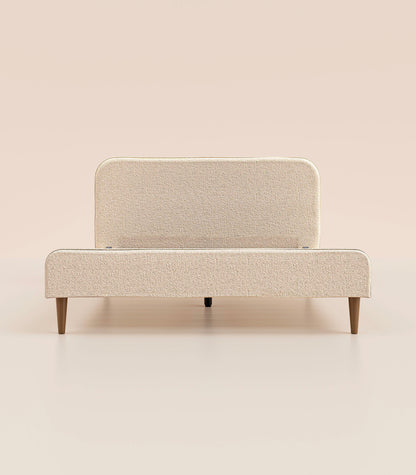 Lit scandi Beige Bouclé-Standard