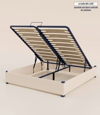 Sommier coffre Noir Anthracite-Plus