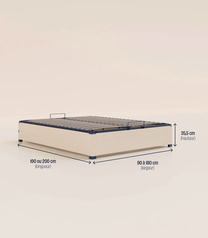 Sommier coffre Bleu-Plus