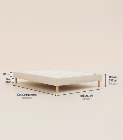 Sommier tapissier - Beige MASQUÉ - MASQUÉ