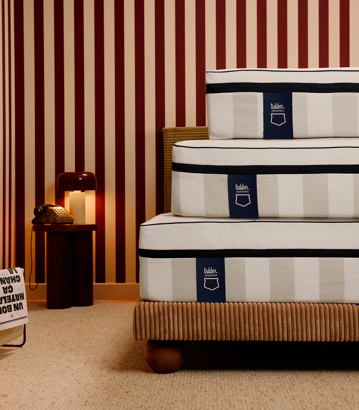 Pack lit 2 places Hybride Matelas Hybride Infinite®-Infinite-Sommier coffre-Beige-Plus