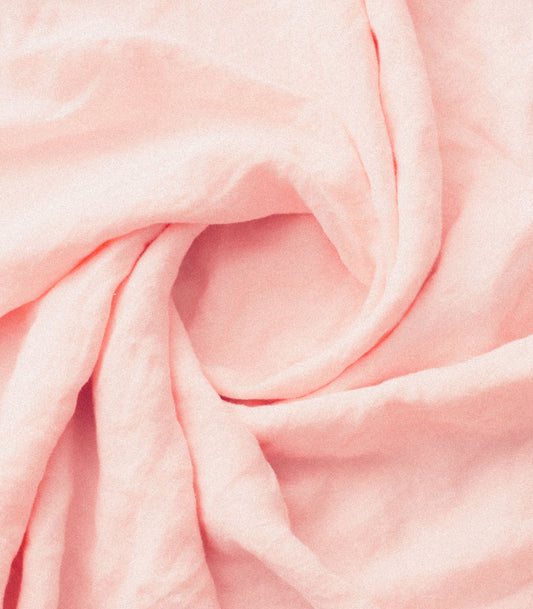 Drap housse en lin lavé - Rose cerisier
