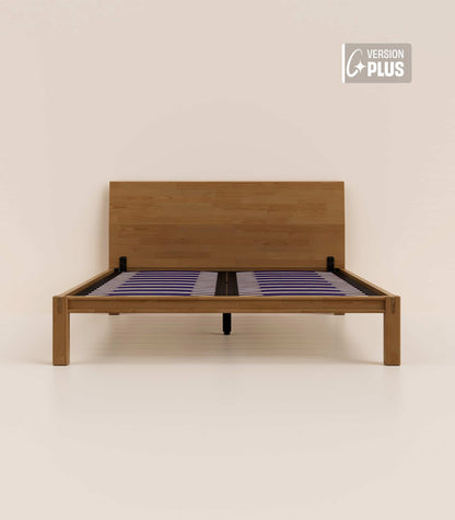 Lit en bois Bois foncé-Plus