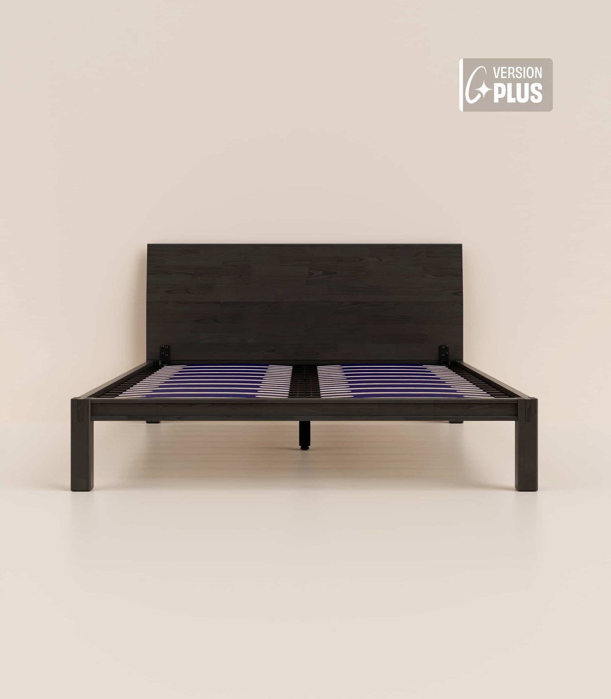 Lit en bois Bois noir-Plus