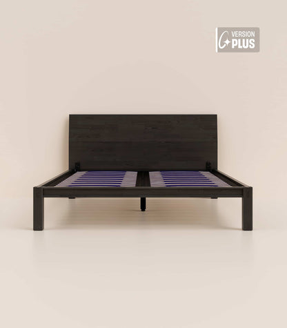 Lit en bois Bois noir-Plus