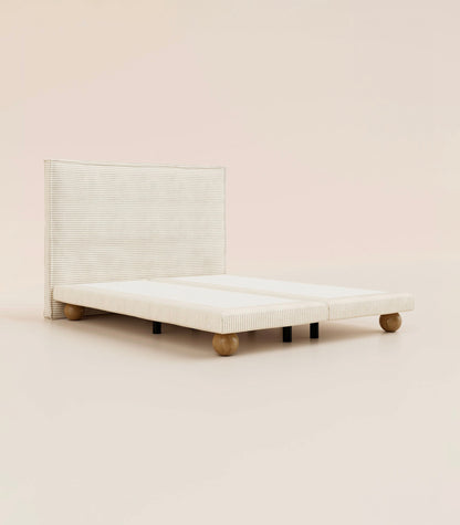 Lit Grand Ours Velours Sahara-Lit Céleste - Ronde