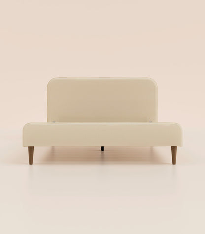 Lit scandi Beige Velouté-Standard