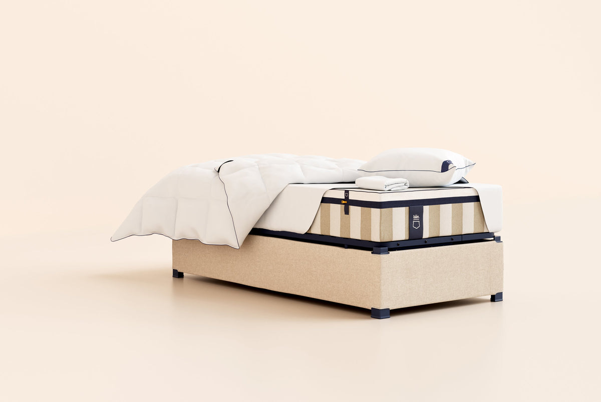Pack Lit Coffre 5 étoiles Matelas Hybride-Hybride-Sommier coffre-Beige-Plus