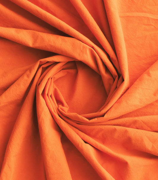 Drap housse en percale de coton - Orange magma
