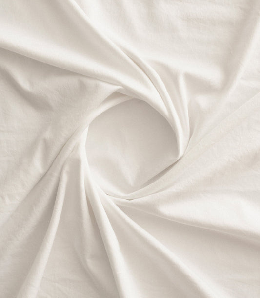 Drap housse en satin de coton - Blanc grand frais