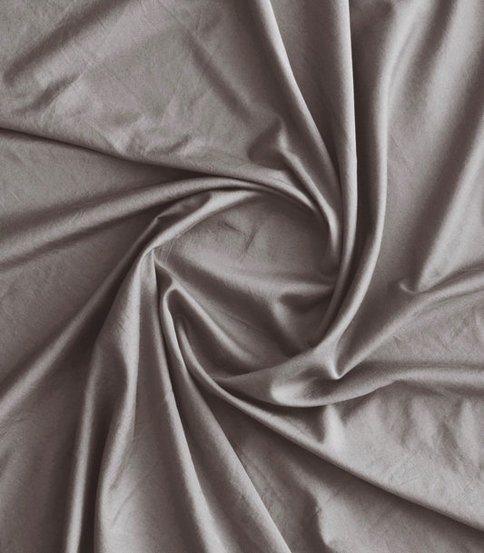 Drap housse en satin de coton - Gris levant