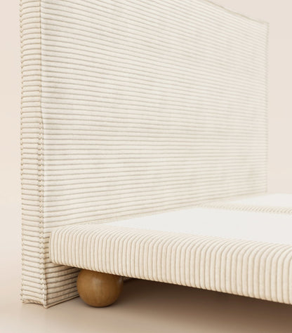 Lit Grand Ours Velours Sahara-Lit Céleste - Ronde