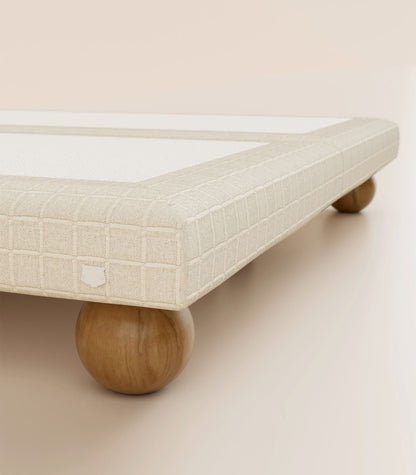 Sommier Grand Ours Tissu Iconique-Sommier Céleste - Ronde